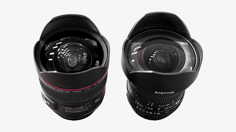 Canon Left, Samyang Right - Samyang 14mm Old Vs New, transparent png