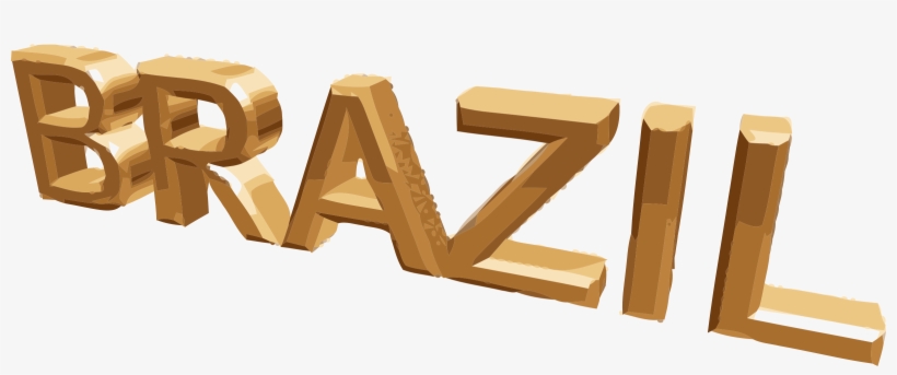 Big Image - Brazil In Block Letters, transparent png