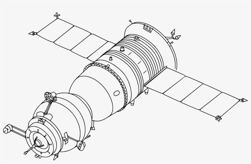 File Soyuz Tm Drawing - El Satelite Para Dibujar, transparent png