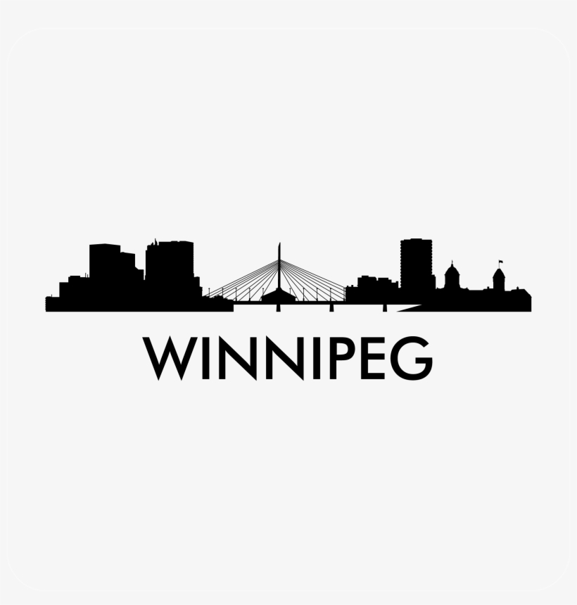 Winnipeg Skyline Decal - Black And White Winnipeg Skyline, transparent png