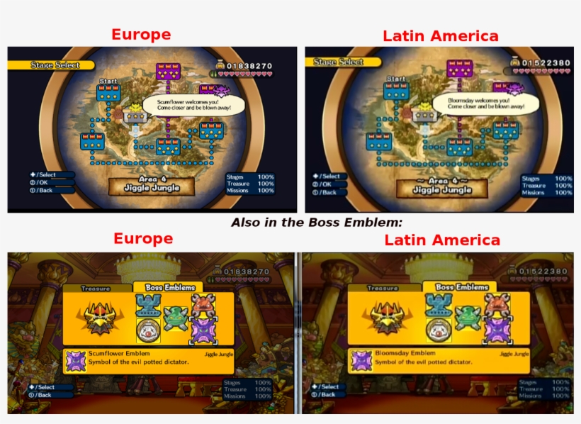 The 4th Boss In The Game Have Regional Differences - Wario Land Shake It Map, transparent png