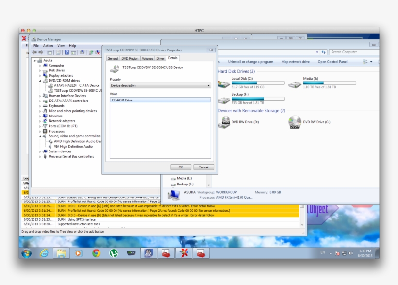 Windows 7 Seeing Dvd Burner As Cd-rom Drive - Windows 7, transparent png