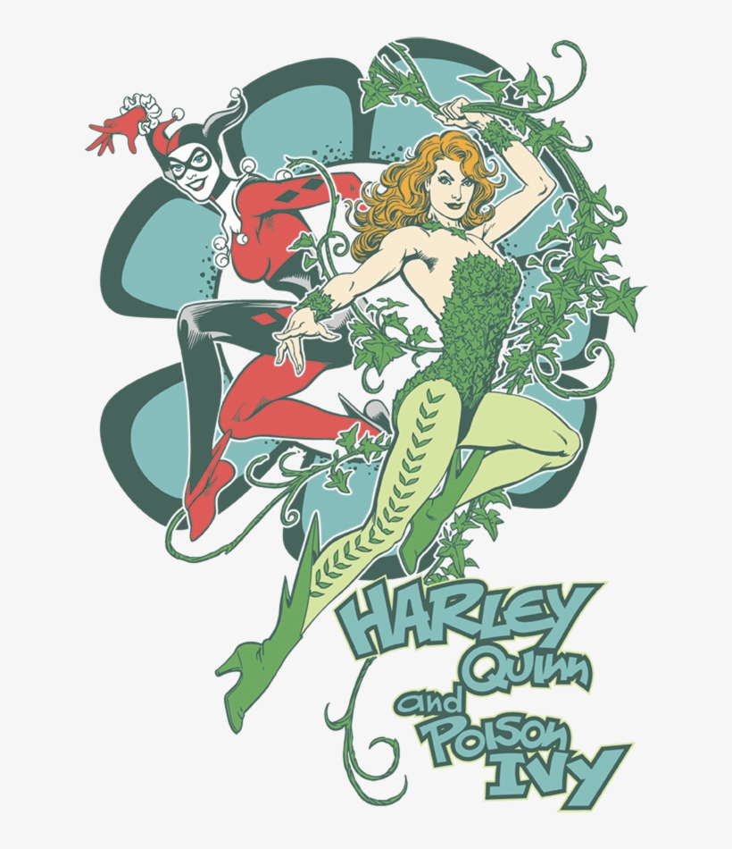 Dc Comics Harley And Ivy Youth T Shirt - Dc Comics Magnetic Locker Mirror - Poison Ivy Pose, transparent png