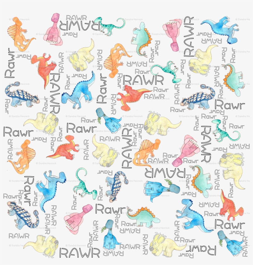 Dinorawr By Ottdesigns - Customized Wallpaper Patterns, transparent png
