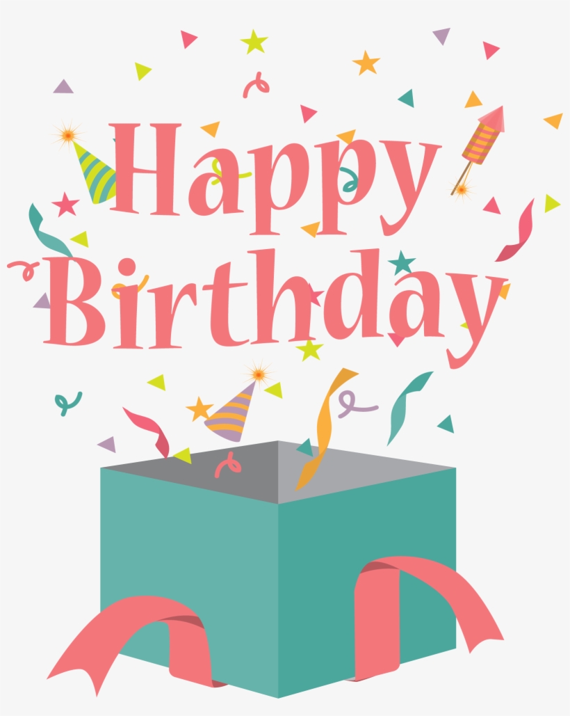 Clipart Freeuse Library Birthday Cake Gift Card Clip - Hộp Quà Sinh Nhật Png, transparent png