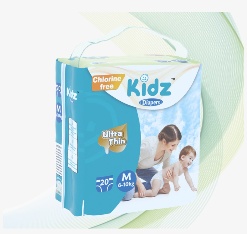 Kidz Diapers M 20pcs - Metre, transparent png