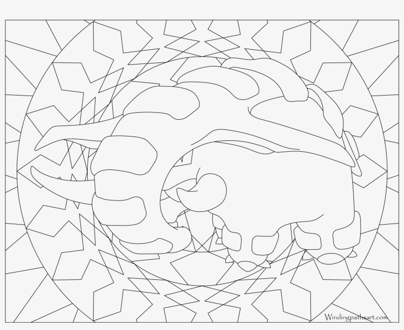 Donphan - Line Art, transparent png