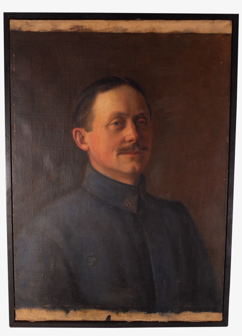 Oil On Canvas Of Wwi Soldier, transparent png