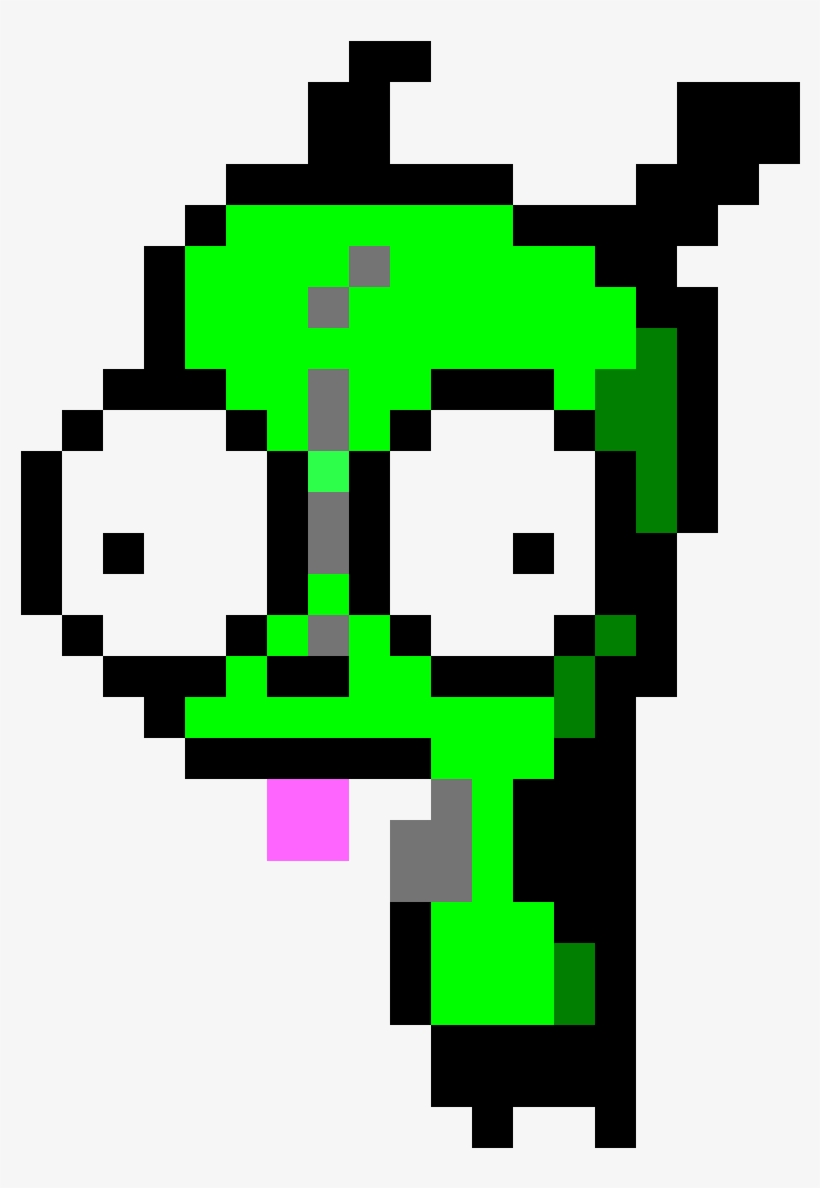 Invader Zim - Minecraft Pixel Invader Zim, transparent png