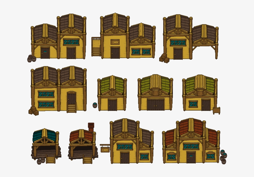 Old Western Houses - Old West Pixel Art, transparent png
