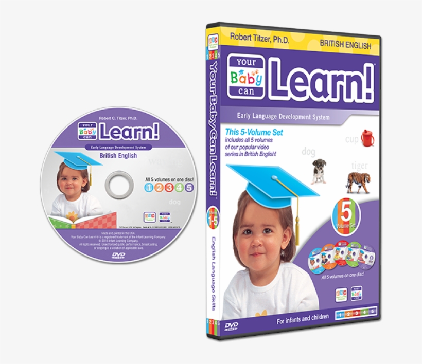 British English Dvd Case - Your Baby Can Learn! Special Edition 4-level Kit, transparent png