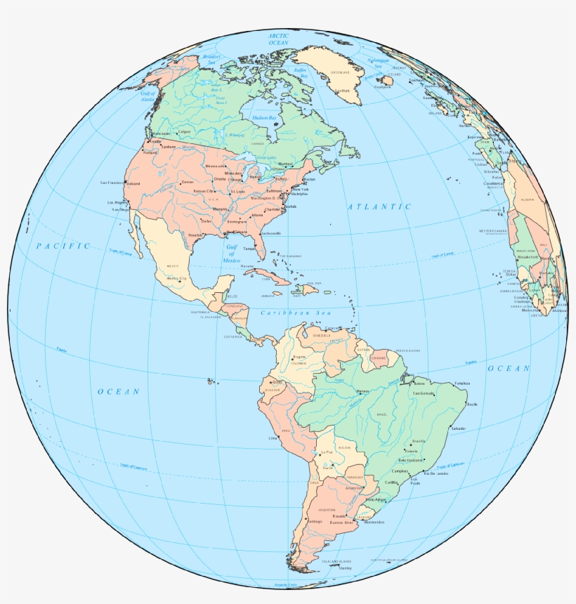 Central America Globe, transparent png
