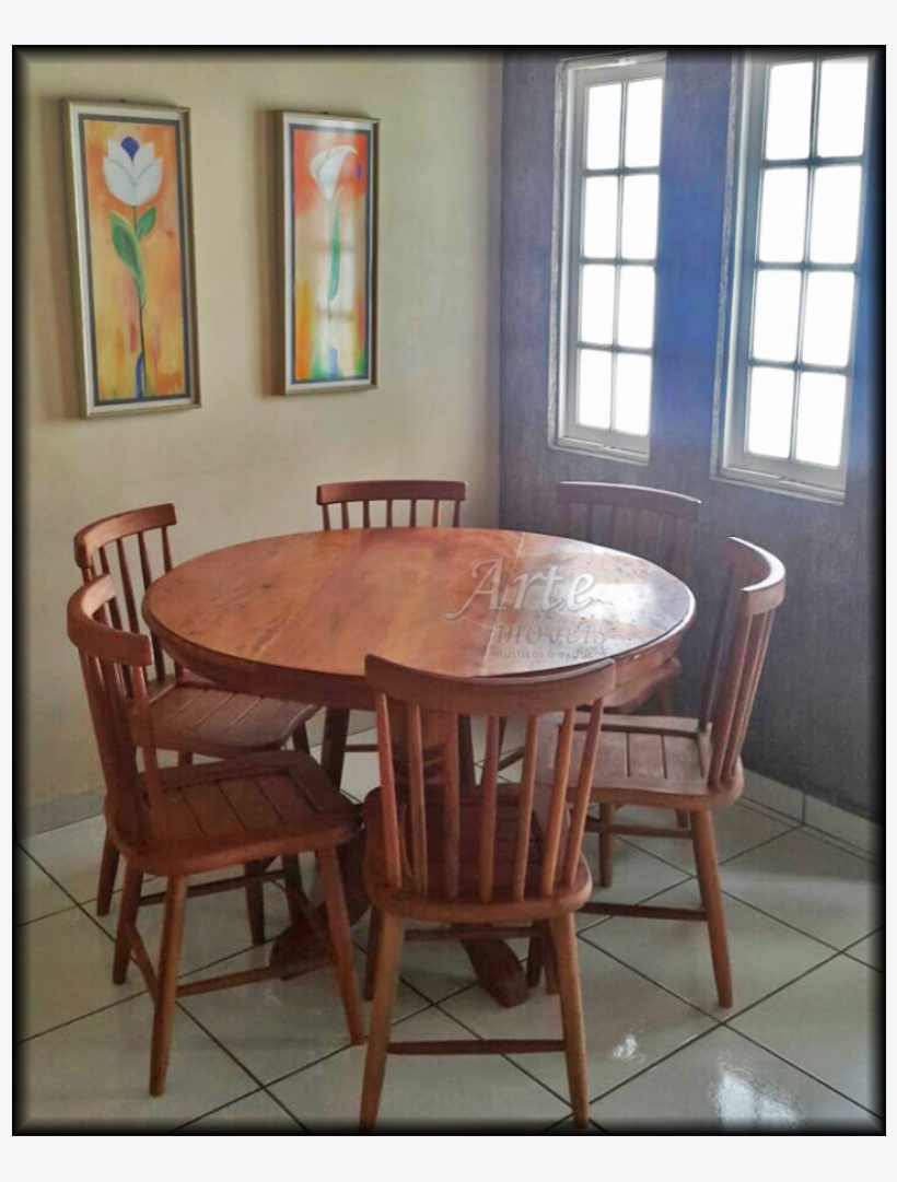 Conjunto Mesa Redonda 1,20 6 Cadeiras Country G, transparent png