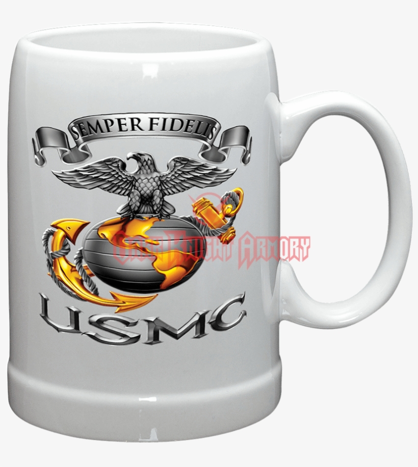 Usmc Semper Fidelis Stoneware Mug, transparent png