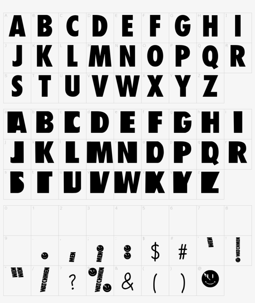 Watchmen Font, transparent png
