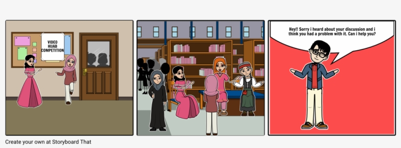 Hijab - Cartoon, transparent png