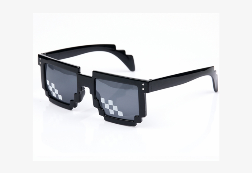 Oversized Thug Life Glasses - Yooske Deal With It Glasses 8 Bits Mosaic Pixel Sunglasses, transparent png