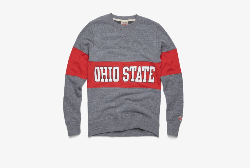 Ohio State Stripe Crewneck From Homage. Ohio State, transparent png