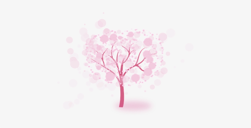 Tree Pink Fantasy Blossom Bloom Branch Pin - Illustration, transparent png