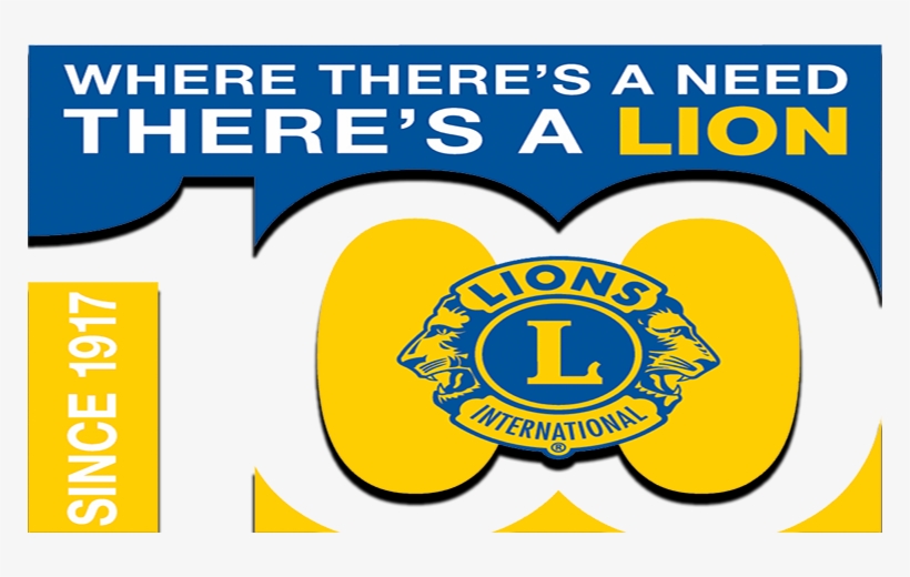 Lions Club 100 Years - Lions Logo 100 Years, transparent png