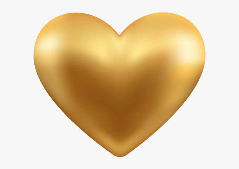 Gold Heart Transparent Png Clip Art - Gold Heart Clipart Transparent, transparent png
