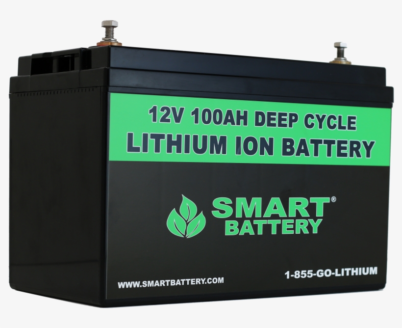 12v 100ah Deep Cycle Lithium Ion Battery - Smart Battery 12v 100ah Lithium Ion Battery, transparent png