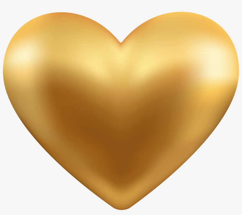 Gold Heart Transparent Png Clip Art, transparent png