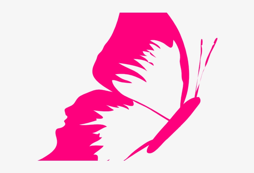 Bow Clipart Fuschia - Butterfly Clip Art, transparent png