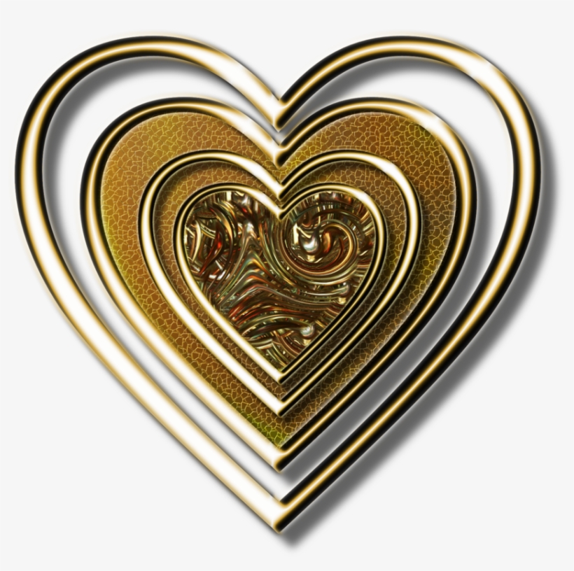 Golden Heart Png By Jssanda On Deviantart - Heart, transparent png