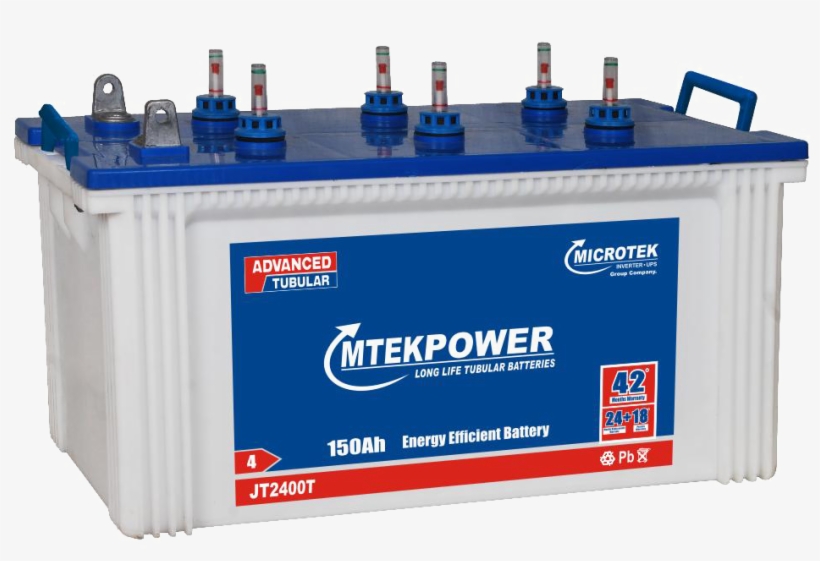 Inverter Battery Png File - Microtek Battery 100ah, transparent png