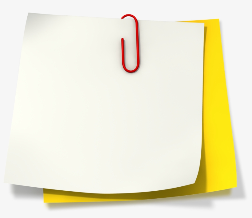 Note Paper With Paperclip Png Png Stock - Glogster, transparent png