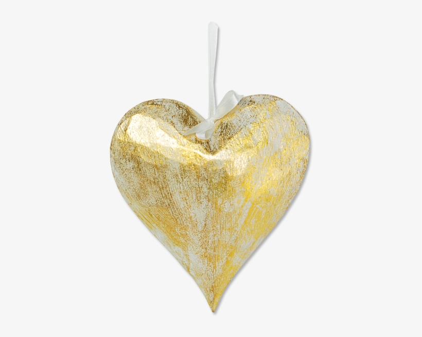 Big Gold Heart Ornament - Balizen Home Store Ubud, transparent png