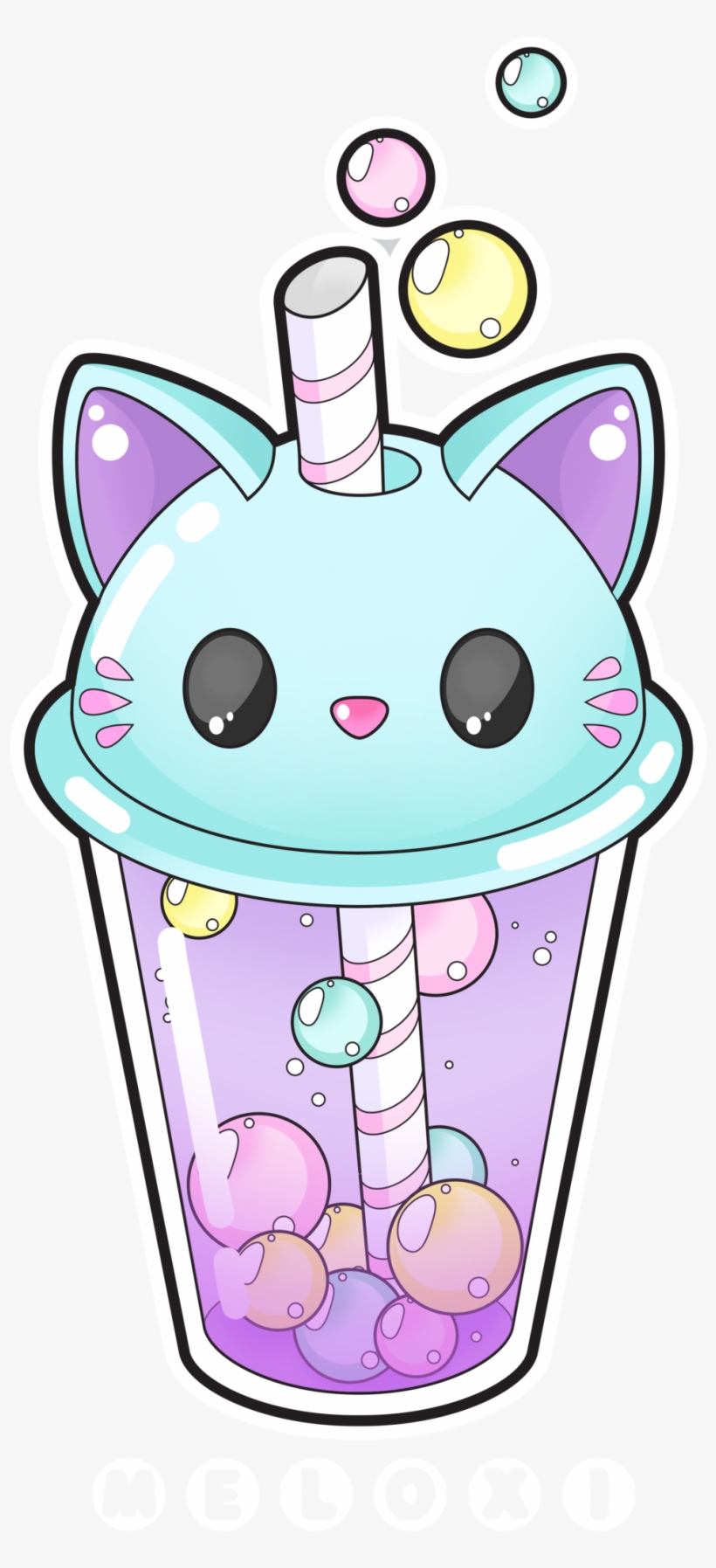 Cute Cat Bubble Tea Commissions Open By - Cute Cat Bubble Tea, transparent png