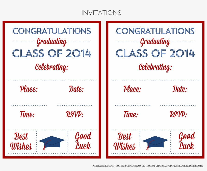 Templates Free Graduation Party Invitation Wording - Number, transparent png