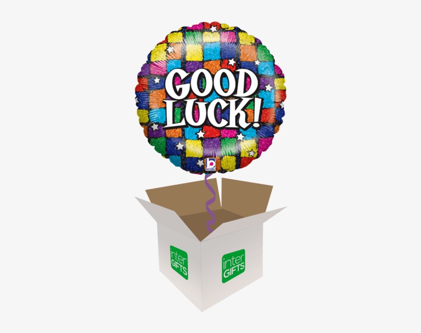 Mosaic Good Luck - 18 Inch Good Luck Squares Foil Balloon (1), transparent png