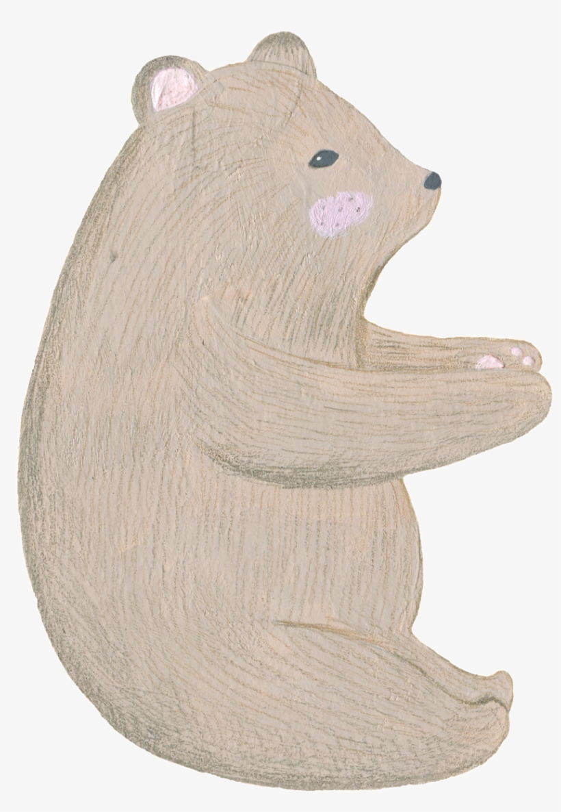 Cartoon Version Of Hand Painted Sitting Cute Bear - Portable Network Graphics, transparent png