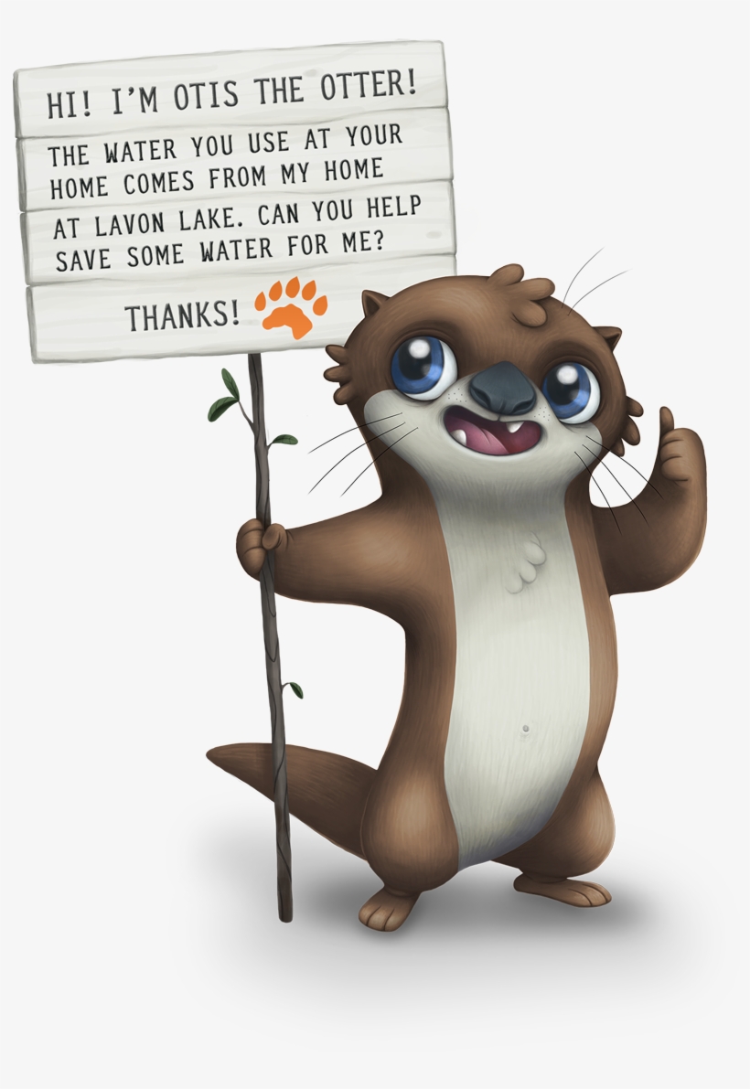 I'm Otis The Otter My Den Is Near Lavon Lake, - Hi Otter, transparent png
