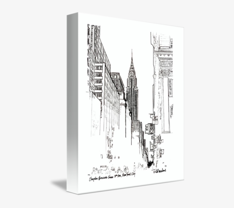 Chrysler Building From - Gallery-wrapped Canvas Art Print 11 X 14 Entitled Chrysler, transparent png