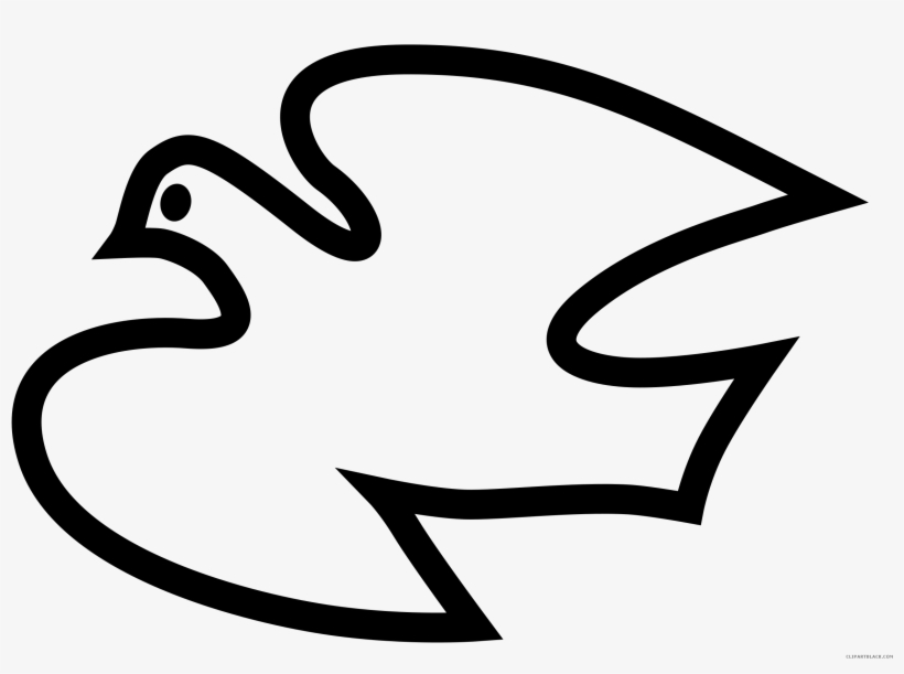 Dove Silhouette Page Of Clipartblack Com Animal - Simple Black And White Dove, transparent png