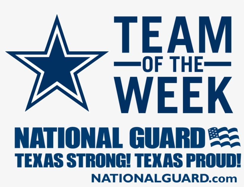Vote @dallascowboys @texasguard Team Of The Week Award - Dallas Cowboys Star, transparent png