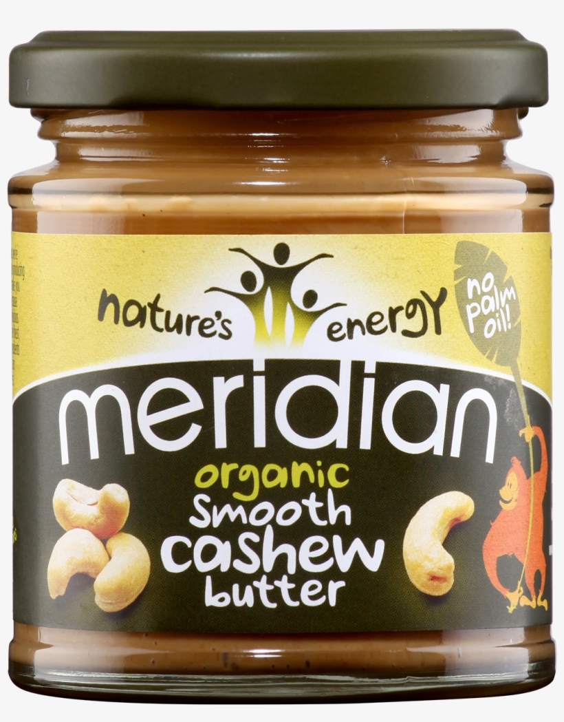 Org Cashew Butter 170g Front - Meridian Smooth Almond Butter, transparent png