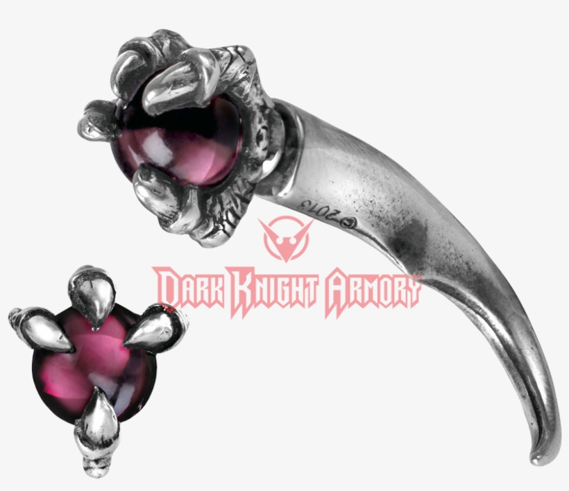 Orb And Dragon Claw Ear Stud, transparent png