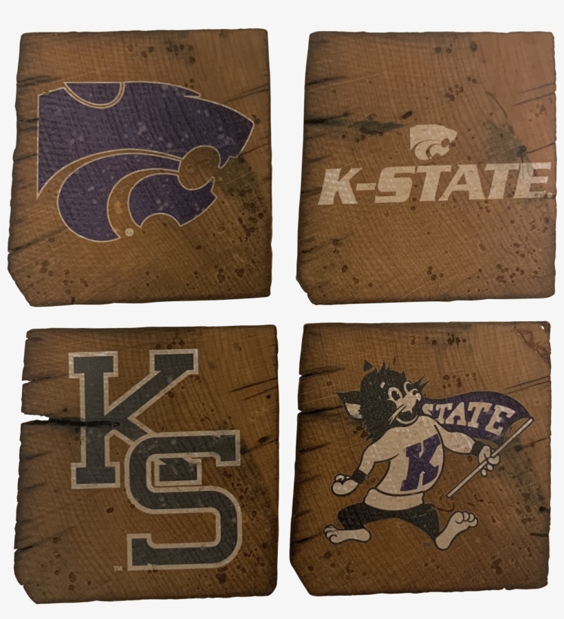 Kansas State University Reclaimed Barn Beam Coaster, transparent png