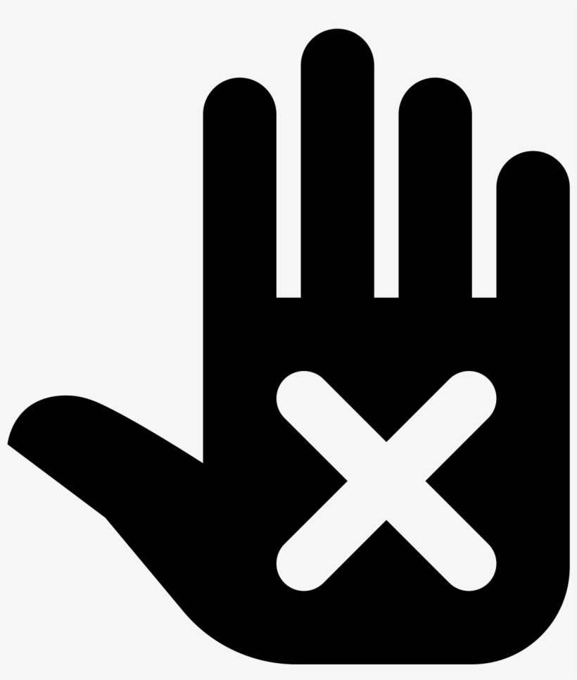 An Outline Of A Hand Is Held Up Facing You With An, transparent png