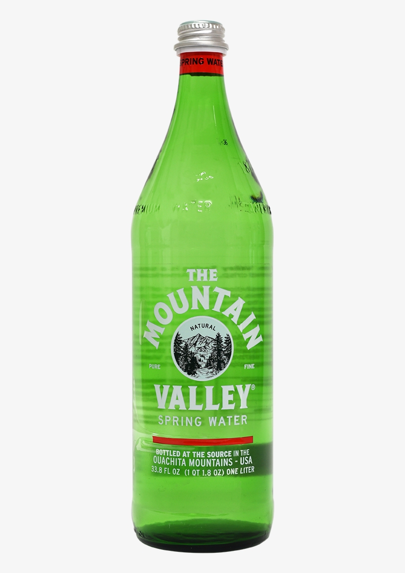 Mountain Valley Spring Water Glass, transparent png