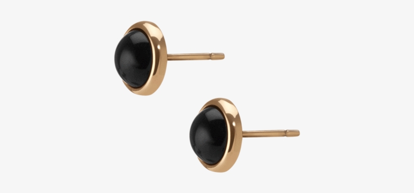 Black Stone Circle Earring Aurate New York, transparent png