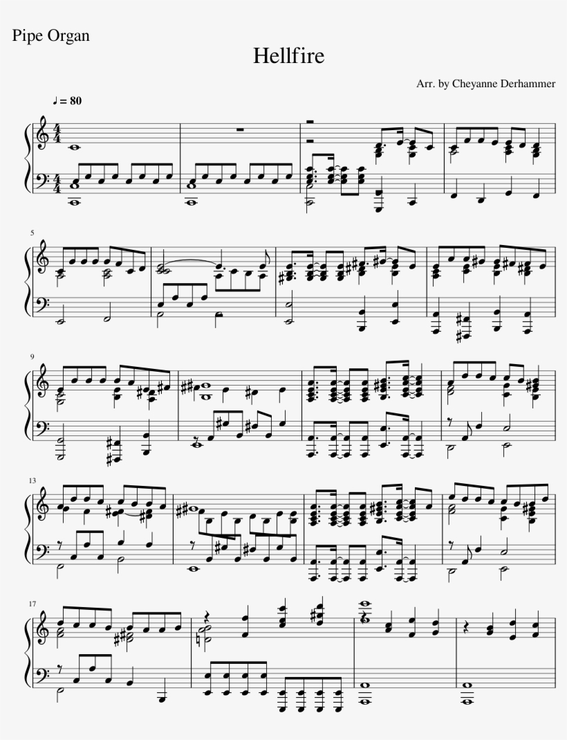 Hellfire For Pipe Organ, transparent png