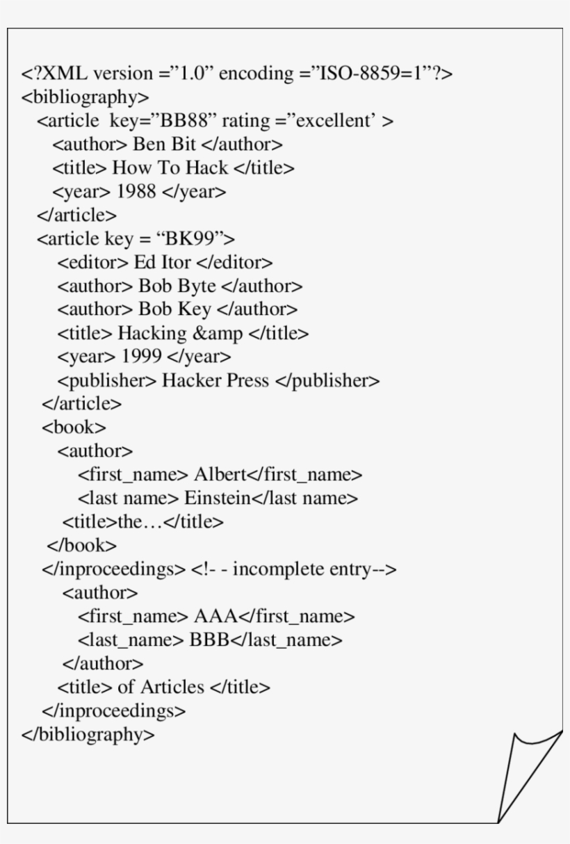 A Bibliography As An Instance For Semistructured Document, transparent png
