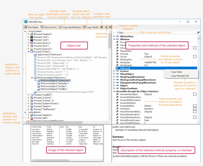 Testleft Ui Spy In Visual Studio, transparent png