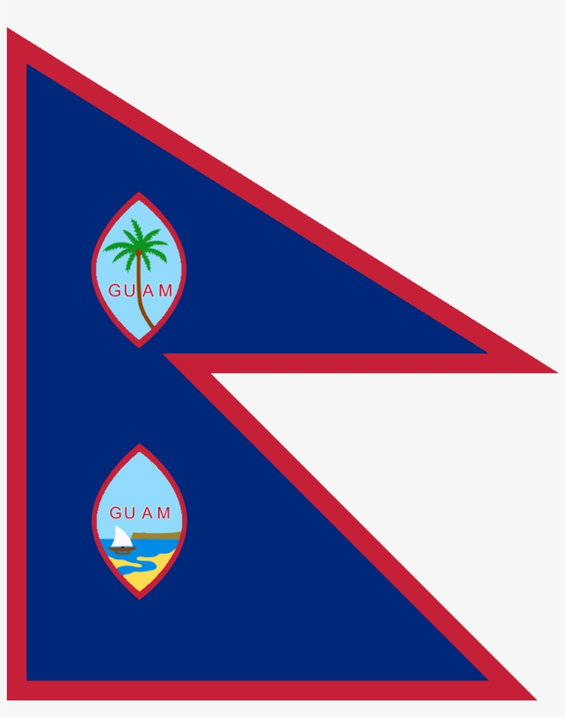 Redesignsflag Of Guam In The Style Of Nepal, transparent png